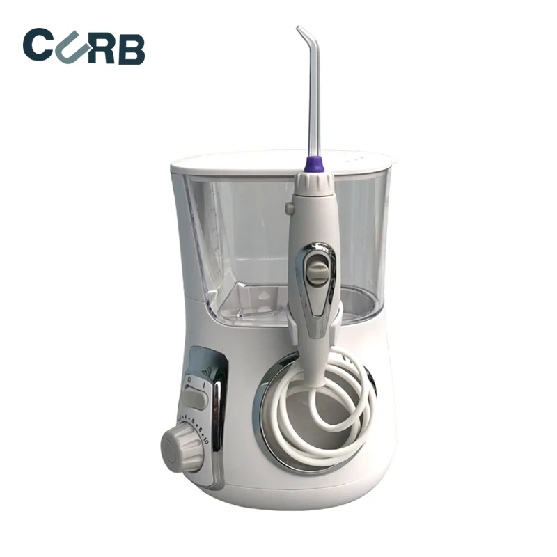 

CURB Oral Irrigator Water Flosser With 7 Tips Electric Oral Irrigator Dental Flosser 800ml Capacity Oral Hygiene For Family