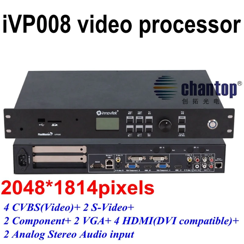 

iVP008 LED Video Processor 2048*1814 pixels Signal Processor System CVBS/YPbPr/VGA/HDMI/DVI input For LED rental Display