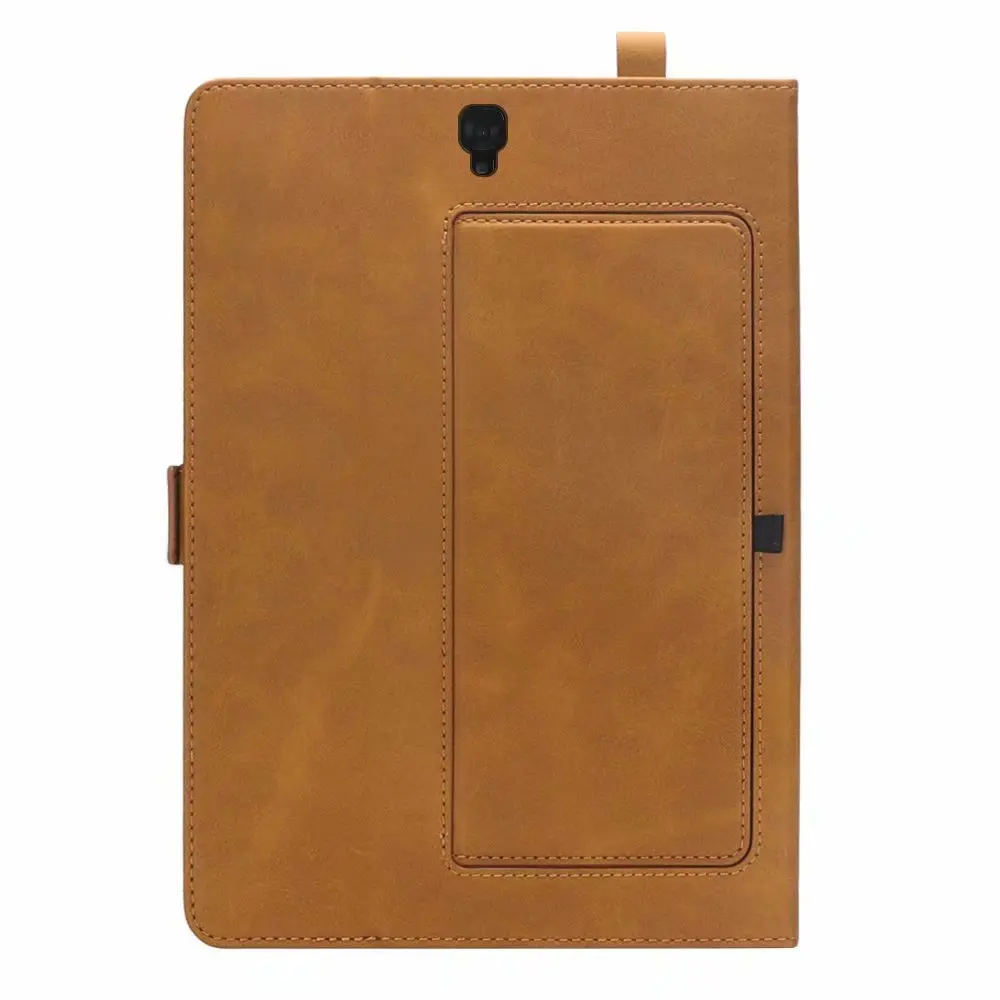 Противоударный Двойной Ряд Kickstand Card Solt чехол для Samsung Galaxy Tab S3 9,7 ''с держателем ручки кожаный смарт-чехол для T820 T825