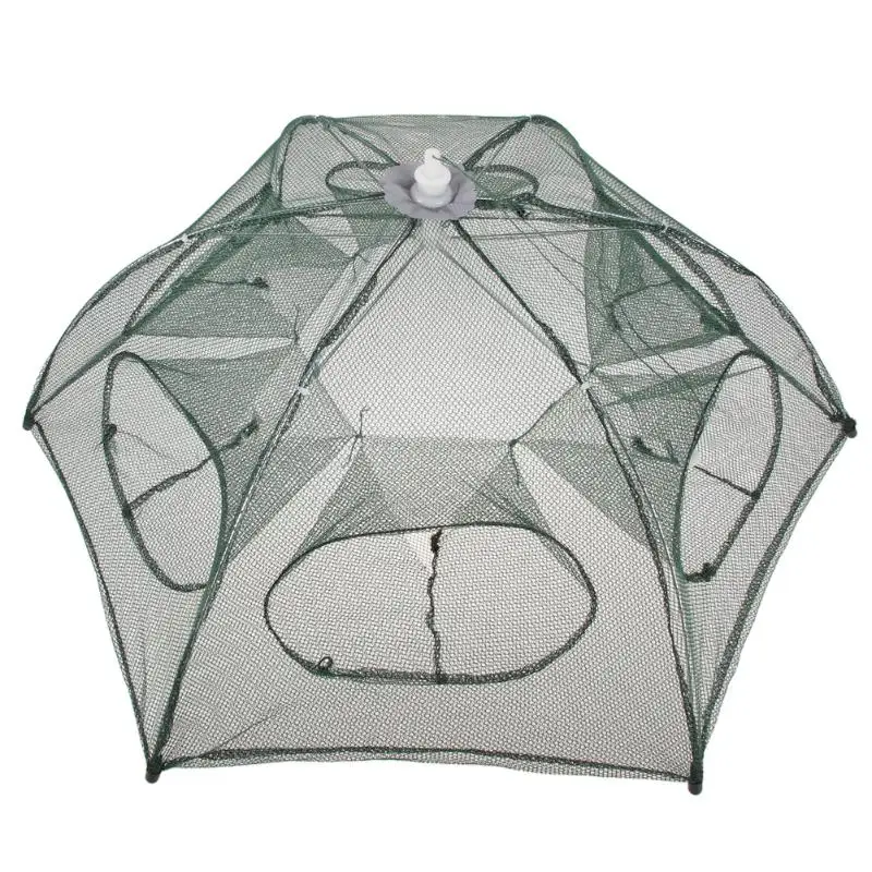

6 Holes Fishing Net Folding Hexagon Network Casting Nets Crayfish Shrimp Catcher Tank Trap China Cages Mesh Cheap Fishing Supply