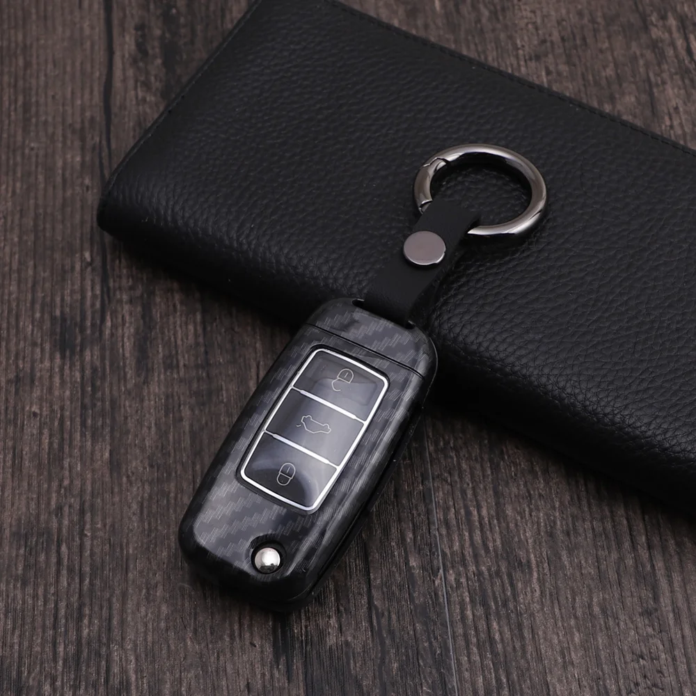 

Carbon fiber car key cover case for Volkswagen VW polo passat b5 golf 4 5 6 jetta mk6 tiguan Gol CrossFox Plus Scirocco Beetle