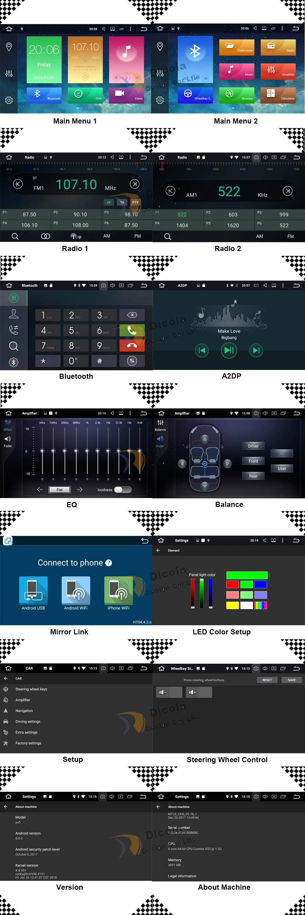 Best Android 8.0 4G+32G Octa Core 2 din Car DVD PLAYER For Ford Mondeo S-max Focus C-MAX Galaxy Fiesta Form Fusion Radio stereo 17