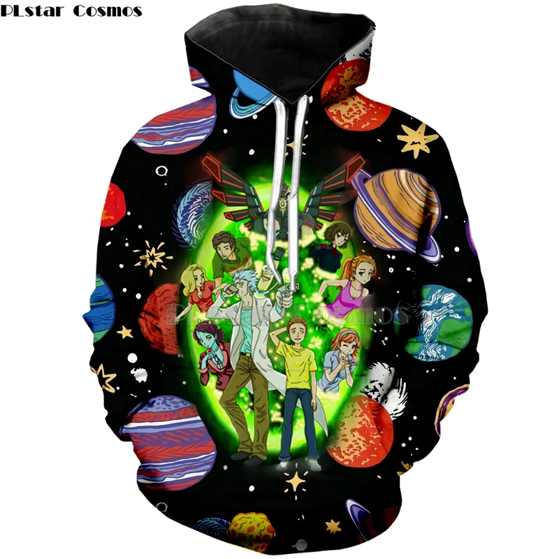 2019 New 3D Rick And Morty Hoodies Sweatshirt Men Women Funny Cartoon Print Hoodie Starry sky shirt  Harajuku Hip Hop Street-5