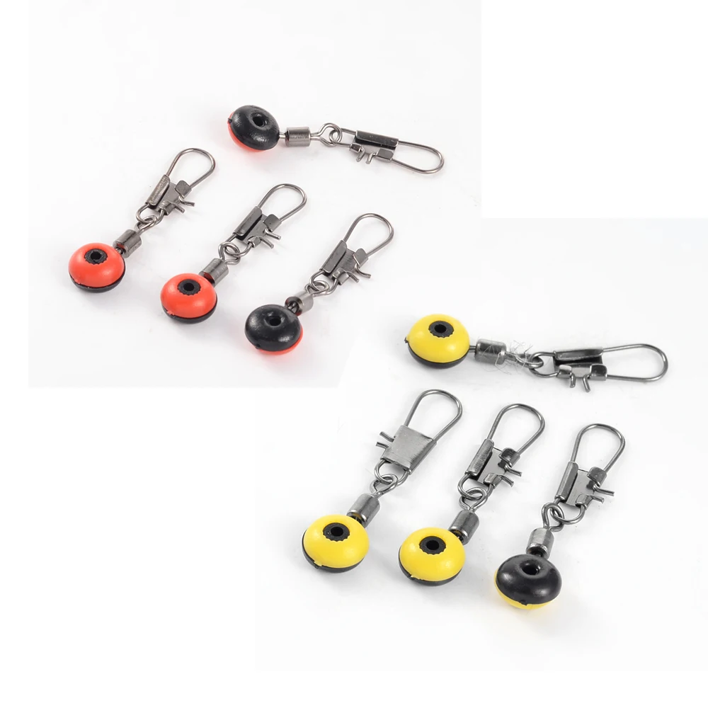 40Pcs/Lot Space Beans Fishing Line to Hook Swivels Shank Clip Connector