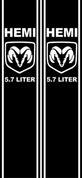 

For Universal 1Set/2Pcs Ram 5.7 Liter Hemi truck Bed Side Stripes graphics Decal set Set of 2 Racing