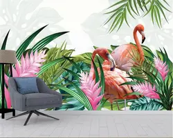 Beibehang заказ 3d росписи обоев HD юго Восточной Азии завод Фламинго детская комната задний план настенные декоративные обои