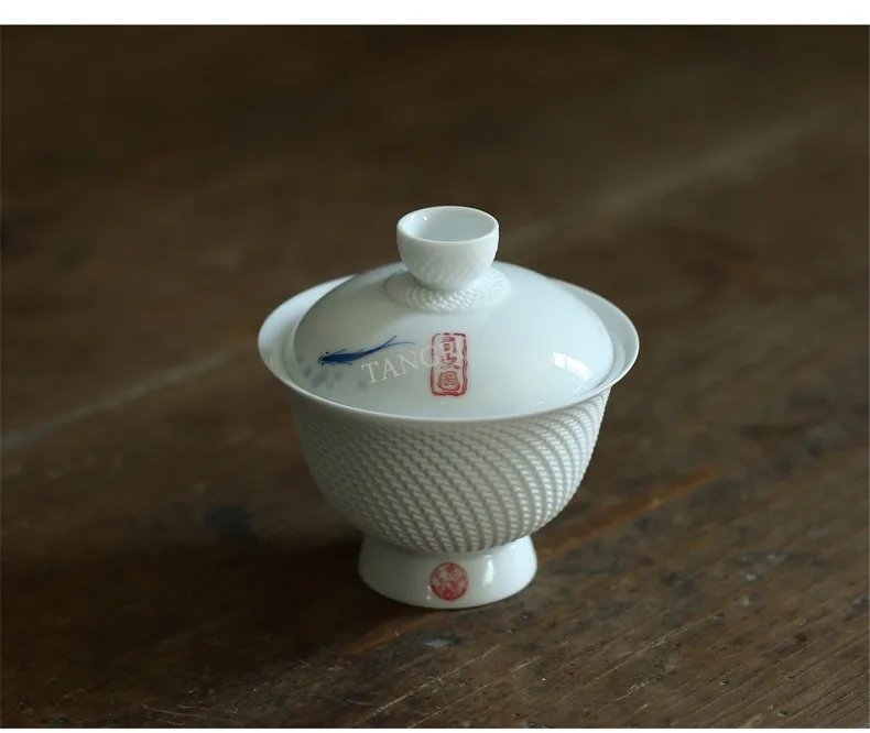 TANGPIN керамический чайник gaiwan чашка рыба китайские чайные наборы кунг-фу