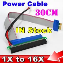 5 шт. 30 см molex Мощность pci-e riser 1x к 16x удлинитель PCI Express Riser Card адаптер конвертер для bitcoin Miner добыча