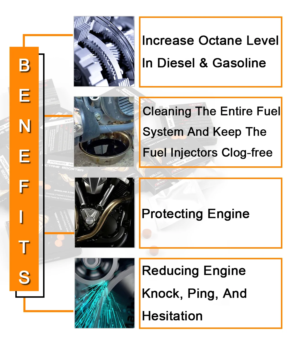 Depósitos de Carbono Aditivo de Óleo do Motor Aditivo de Combustível Reduzir o Consumo de Combustível de Energia Pacote Arashi Remover Mais Limpo Injector Max 6 Gás 21 Pacote 6 Arashi Gás Remover Depósitos De