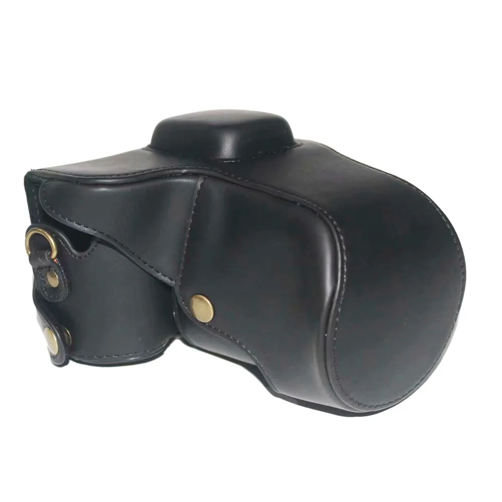 New PU Leather Camera Case Bag Cover For Samsung NX300 NX-300 With Camera Strap Black Coffee Brown camera handbag