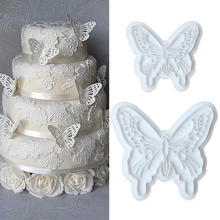 4 шт. кружевная бабочка пластиковая упаковка для печенья резак кондитерские изделия, печенье плесень помадка украшения торта Кондитерская выпечка инструмент кекс Toppers