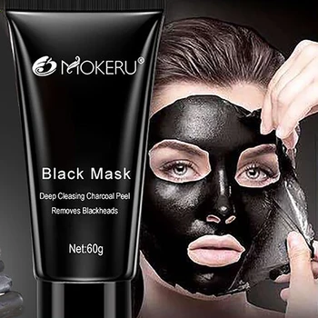 

Mokeru black head face mask blackhead remover shills deep cleansing black mask purifying peel off facial mask whitening Acne