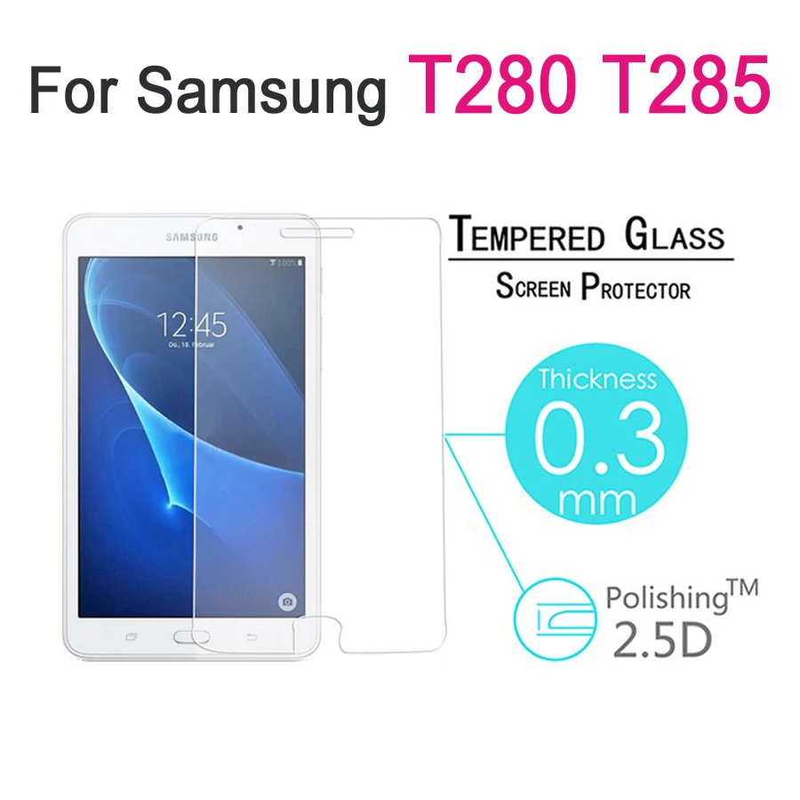 

Tempered Glass Case For Samsung Galaxy T280 T285 Premium Screen Protector Toughened Glass Anti-glare Guard Film High Quality 9H