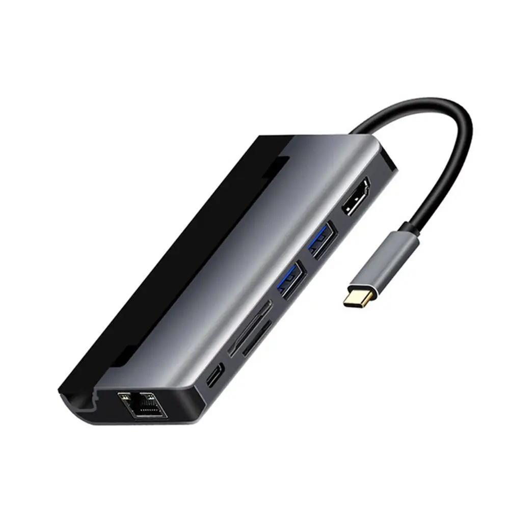 

Type C To PD + USB 3.0*2 TF/DF Card Slot HDMI VGA 7-in-1 Docking Station Type - C To HDMI Hub 3.0 SD/TF/RJ-45/PD 3.0 Charging Fo
