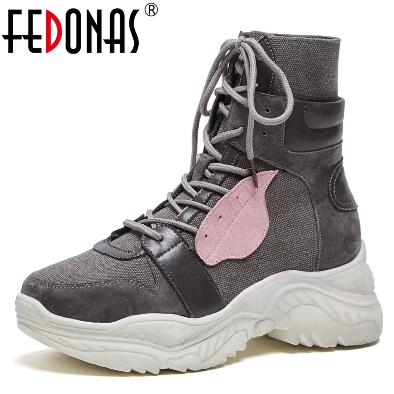 

FEDONAS New Brand Women Ankle Boots Wedges Heels Corss-tied Party Shoes Woman Ladies Fashion Cute Short Ladies Shoes Basic Boots