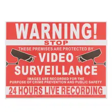 Новые помещения, проектируемые с помощью видео наблюдения запись в CCTV знак наклейка безопасности Предупреждение