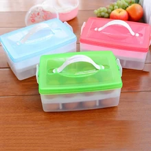 24 Сетки яйцо коробка пищевой контейнер Органайзер удобные коробки для хранения двухслойный Прочный Многофункциональный контейнер, товары для кухни