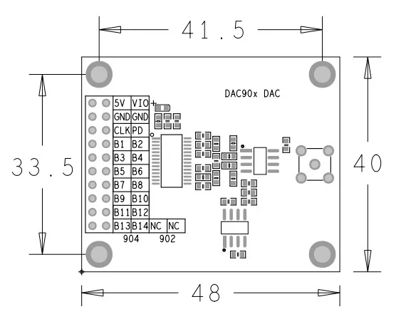 Высокая скорость DA цифро-аналоговый модуль преобразования DAC902 12 бит DAC904 14 бит 165MSPS