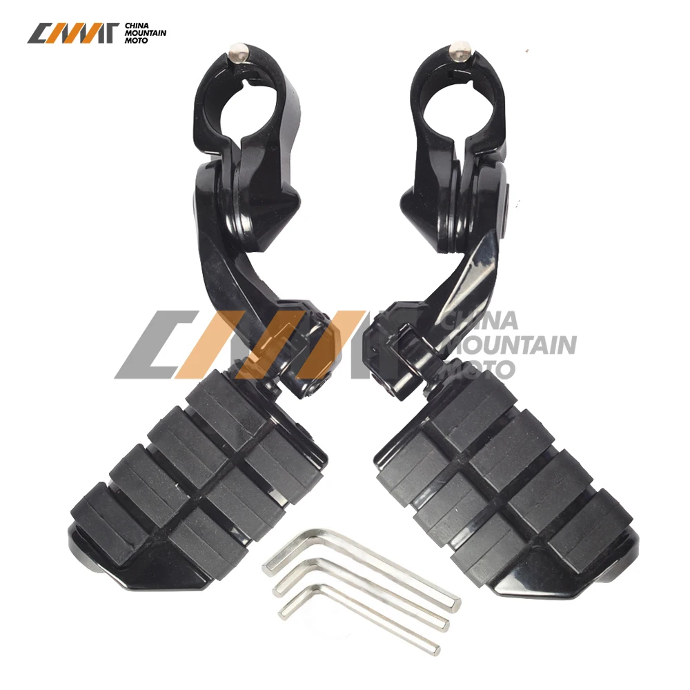 

1.25" Adjustable Highway Pegs Footrests For Honda Kawasaki Suzuki Yamaha Harley