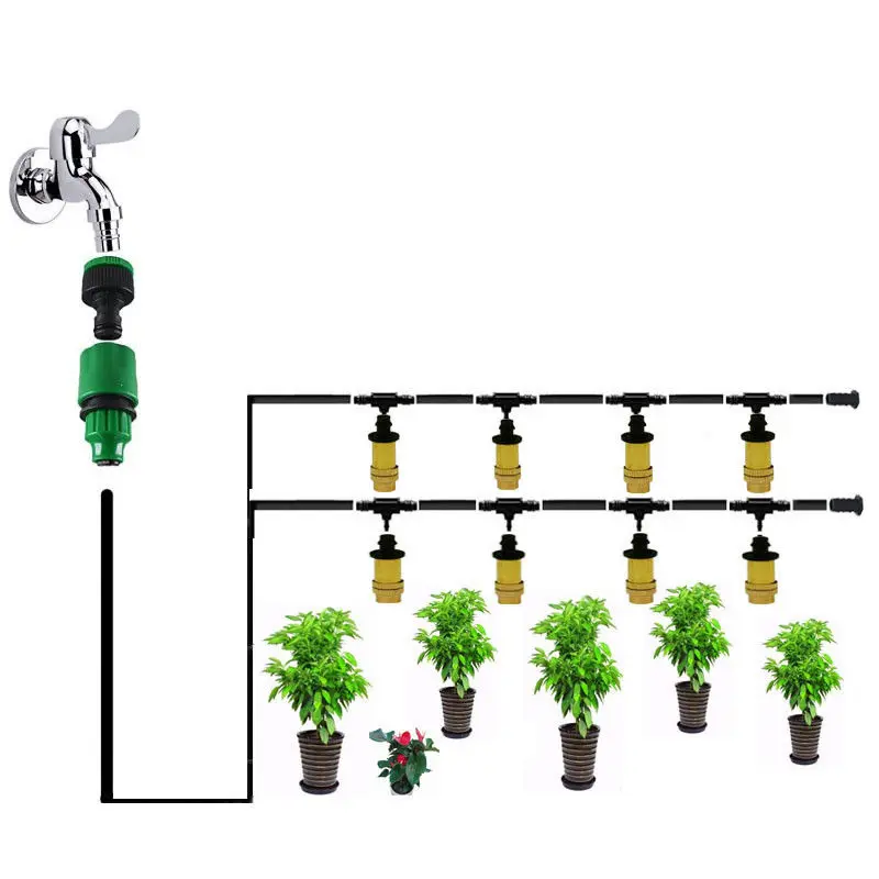 16ft Garden Misting Cooling System Patio Water Mist Nozzles Mist Sprinkler Water Kits System Outdoor