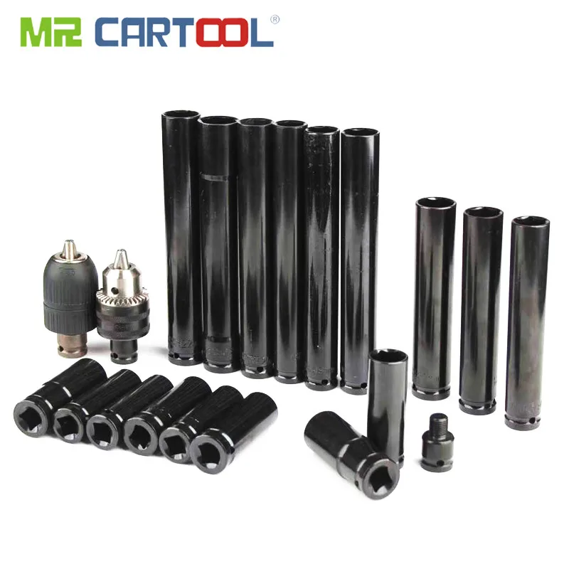 

1/2 Sleeve Charging Electric Wrench Socket Shelf Auto Repair Special Long Sleeve 22 24 Opening Sleeve