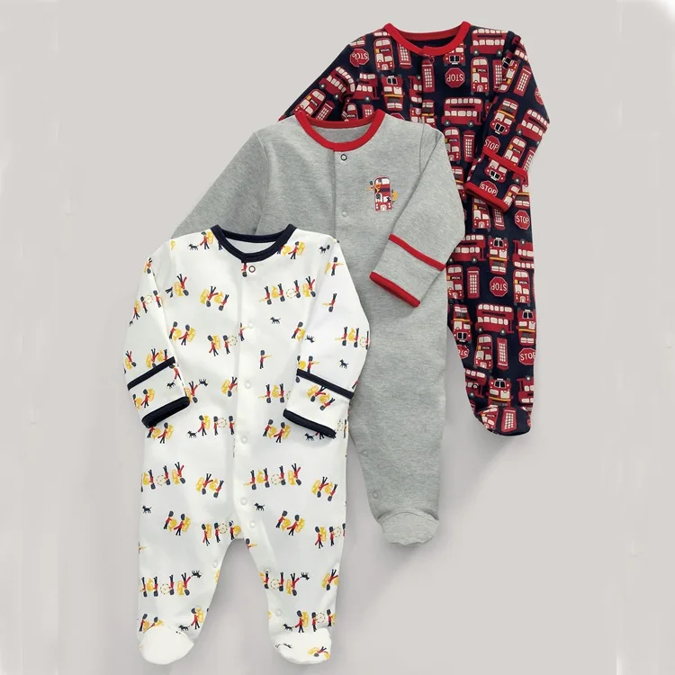 

3pcs/lot Good Quality Newborn Rompers Baby Girl Clothes Long Sleeve Autumn Baby Jumpsuits Cotton New Style Kids Boys Clothing