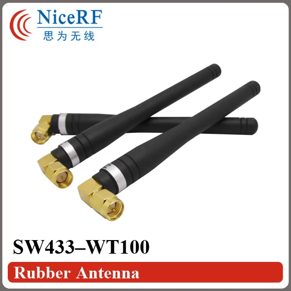 

2PCS/Lot SW433-WT100 10CM Length 3.0dBi Gain 433MHz Elbow Rod Antenna For 433MHz Wireless Module