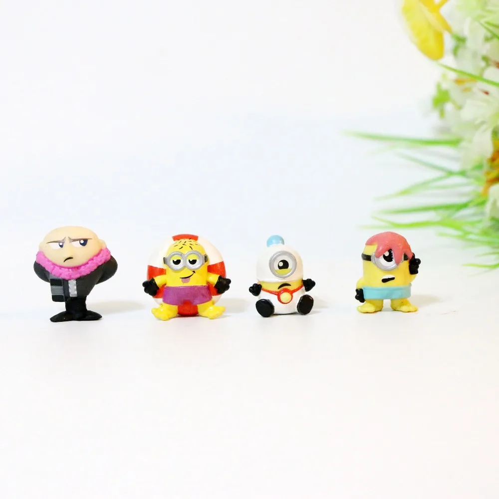 50 шт./лот фигурки игрушки 3D глаз мини Despicable Me ПВХ фигурка аниме модель подарки для