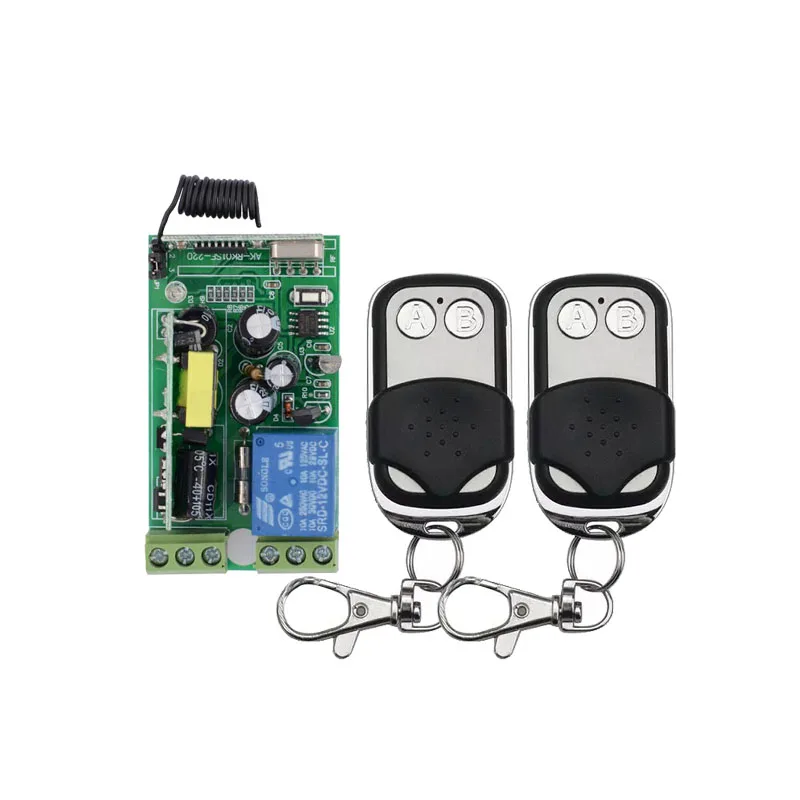 

AC85V 110V 220V 230V Wireless Remote Control lighting switch System ON/OFF 1 Channal relay switch Receiver With 2PCS Transmitter