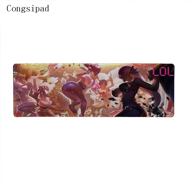 Congsipad LOL League of Legends Gaming Mouse Pad Mouse de Computador de Borracha Macia Grande XL Mat 700*300*2MM