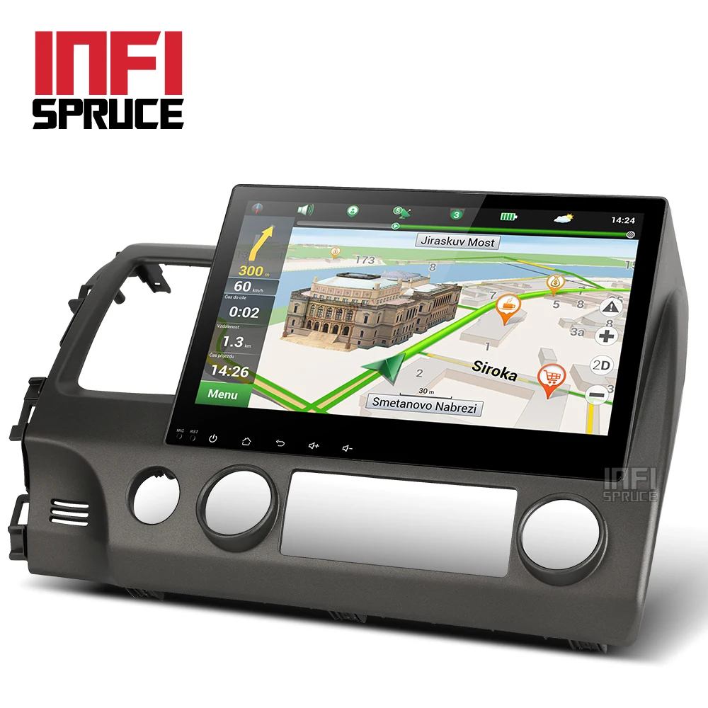 Infispruce 2G android автомобильный dvd gps плеер для honda civic 2006 2011 с радио навигационная