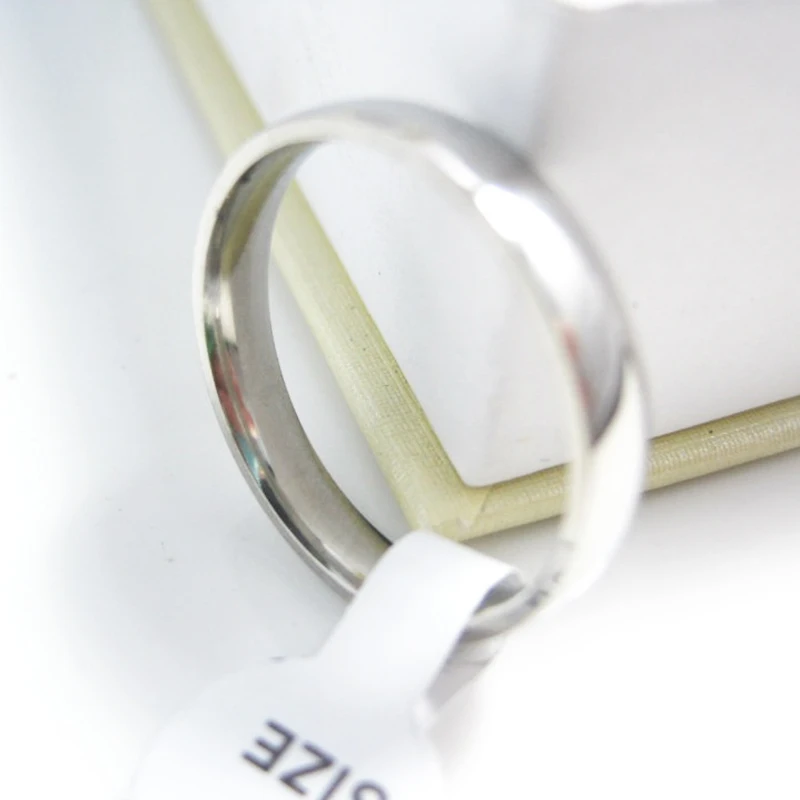 10 шт., серебряное кольцо, простое, 4 мм,, нержавеющая сталь, для мужчин и женщин, пара, для свадьбы, помолвки, ювелирное изделие для подарка