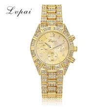 Lvpai marque genève bling cristal femmes fille unisexe quartz en acier inoxydable montre-bracelet femmes montres analogiques horloges montre