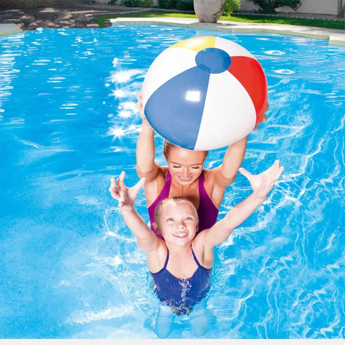 

NEW Colorful Baby Kids Learning Beach Pool Play Ball Inflatable Children Rubber Educational Soft Toys
