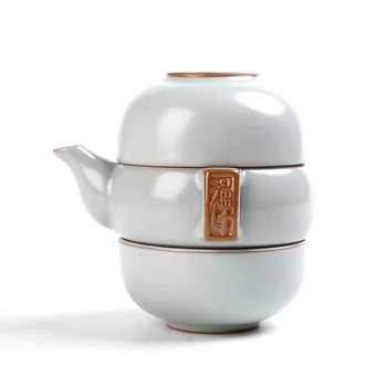

High quality kiln portable travel Tea set Include 1 Pot 2 Cup,convenient cup gaiwan,Beautiful and easy teapot kettle,kung fu tea