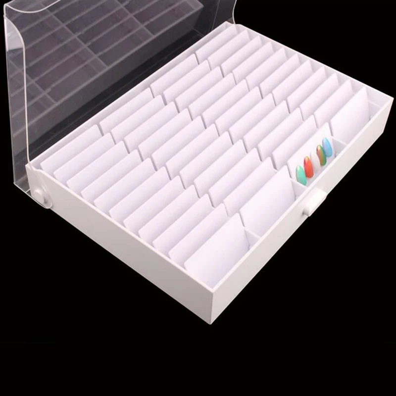 

1PC Plastic Nail Tools Storage Box Nail Rhinestone Studs Decorations Brushes Buffer Files Grinding Container Holder Case