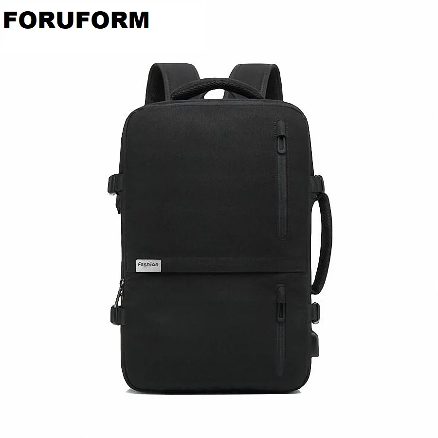 

17" Laptop Backpack Black Business Male Mochila USB Charging Functional Rucksack Waterproof Leisure Travel Backpack Men LI-2240