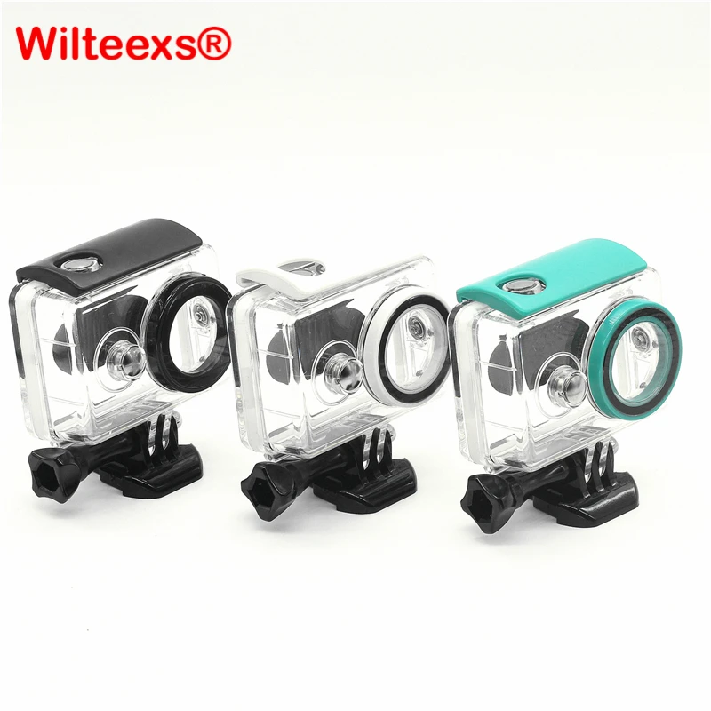 WILTEEXS 40M Underwater Diving Waterproof Case For Xiaomi Yi Sports Waterproof Box For Xiaomi yi font