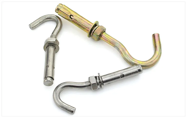201/304/316 stainless steel expansion hook bolt with hook screw M6 M8