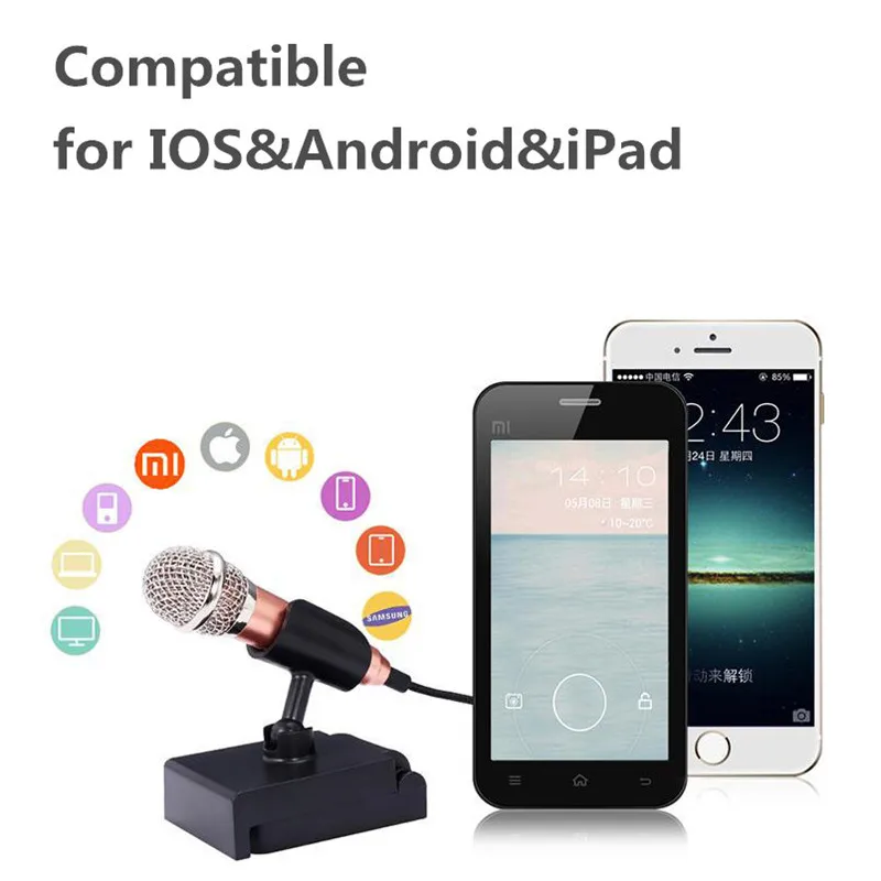 3 Personal Microphone Network Anchor Stereo Sound Phone Mini Microphone for iPhone Xiaomi Samsung Phone 3.5mm Mini Wired Condenser