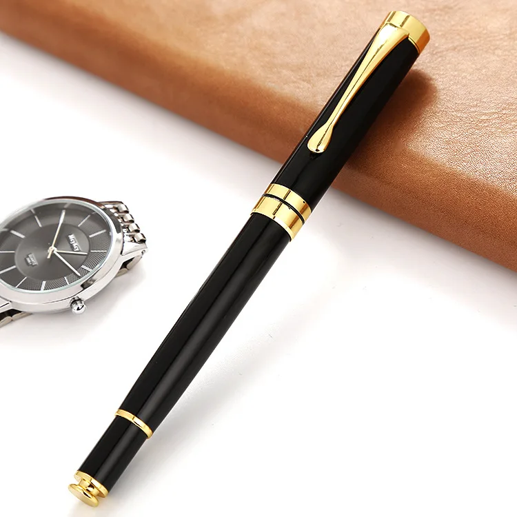 Металлическая Роскошная шариковая ручка 0,5 мм, деловая черная чернильная Шариковая ручка для школы, канцелярские принадлежности для офиса, школьные принадлежности