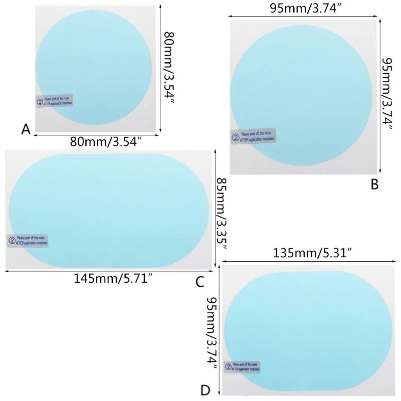 1 Pair Car Anti Water Mist Film Anti Fog Coating Rainproof Hydrophobic