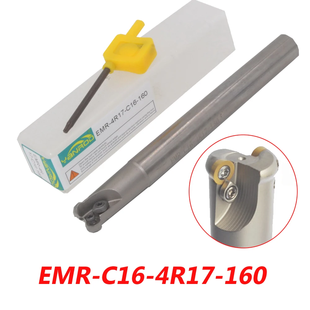 

Free Shipping EMR-C16-4R17-160 Indexable Face Milling Cutter Tools For RPMT0802MOE Carbide Inserts Suitable For NC/CNC Machine