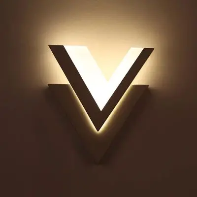 

2017 ultra modern LED night big "V" shape fashion fashion elegant bedroom bedroom lounge good quality free shipping