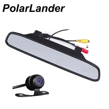 

4.3 inch Car Rearview Mirror Monitor 2 AV input with Backup Waterproof reverse Camera Parking Assistance TFT LCD dispaly