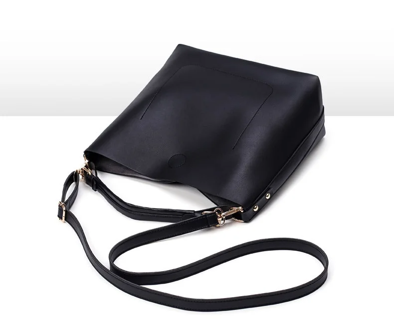 NIGEDU مصمم حقائب النساء أزياء بو الجلود دلو حقيبة كتف للإناث Crossbody أكياس عارضة مركب حمل حقيبة بولسا