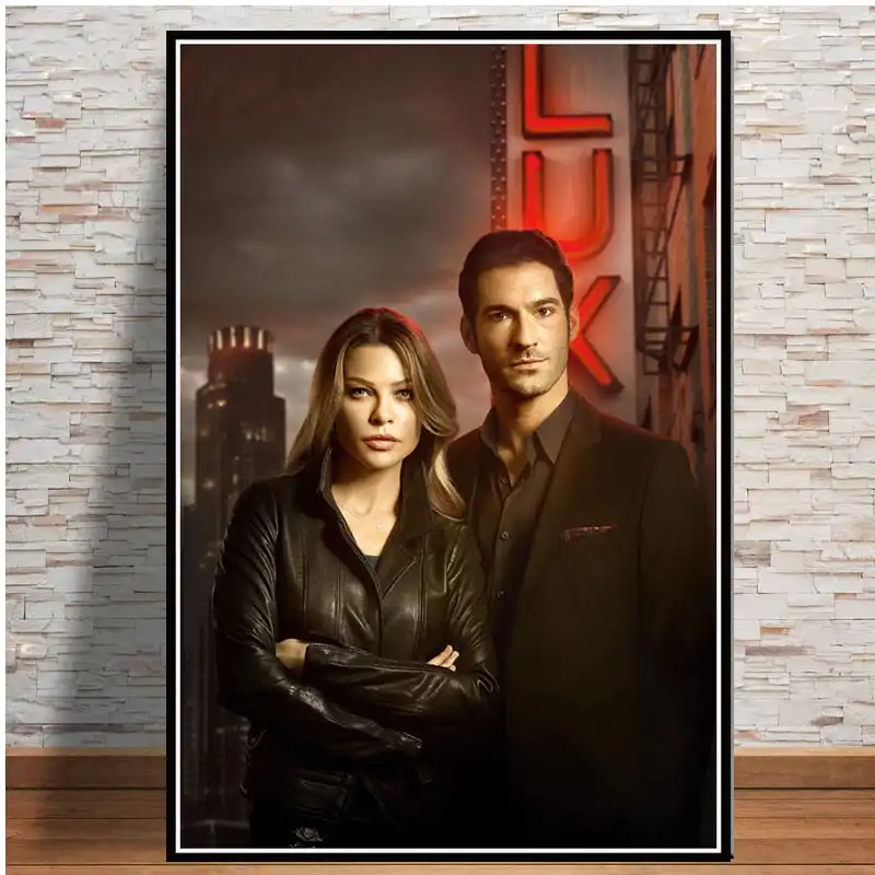 Lucifer Serie Tv 2019 Nouvelle Collection Affiche Et Imprimes Peinture A L Huile Toile Art Mural Photos Salon Decoration De La Maison Aliexpress