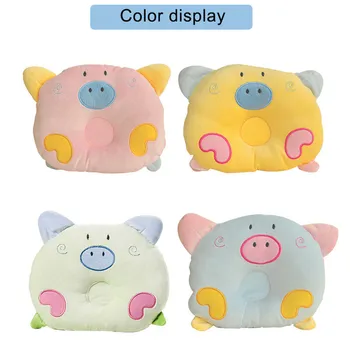 

Newborn Little Pig Pattern Pillow Baby Positioning Pillow Velvet Infant Pillow Flat Head Sleeping Positioner Support
