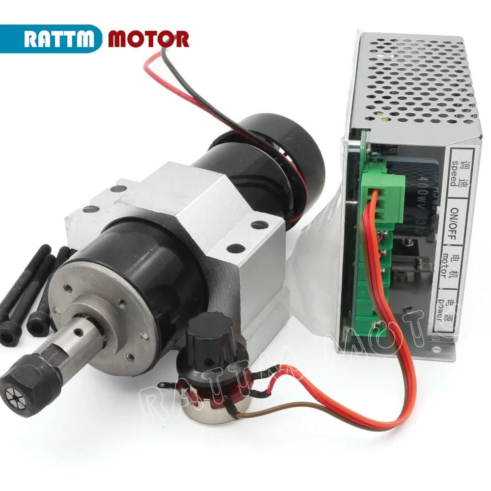 ЕС доставки! 500 Вт ER11 мотор шпинделя с воздушным охлаждением 220 В 12000 об/мин+ регулятор скорости+ 52 мм фиксирующий шпиндель