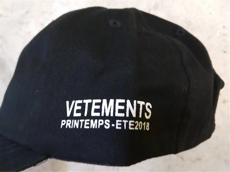 Мужские и женские хлопковые бейсболки Vetements черные для скейтборда 2019|Мужские